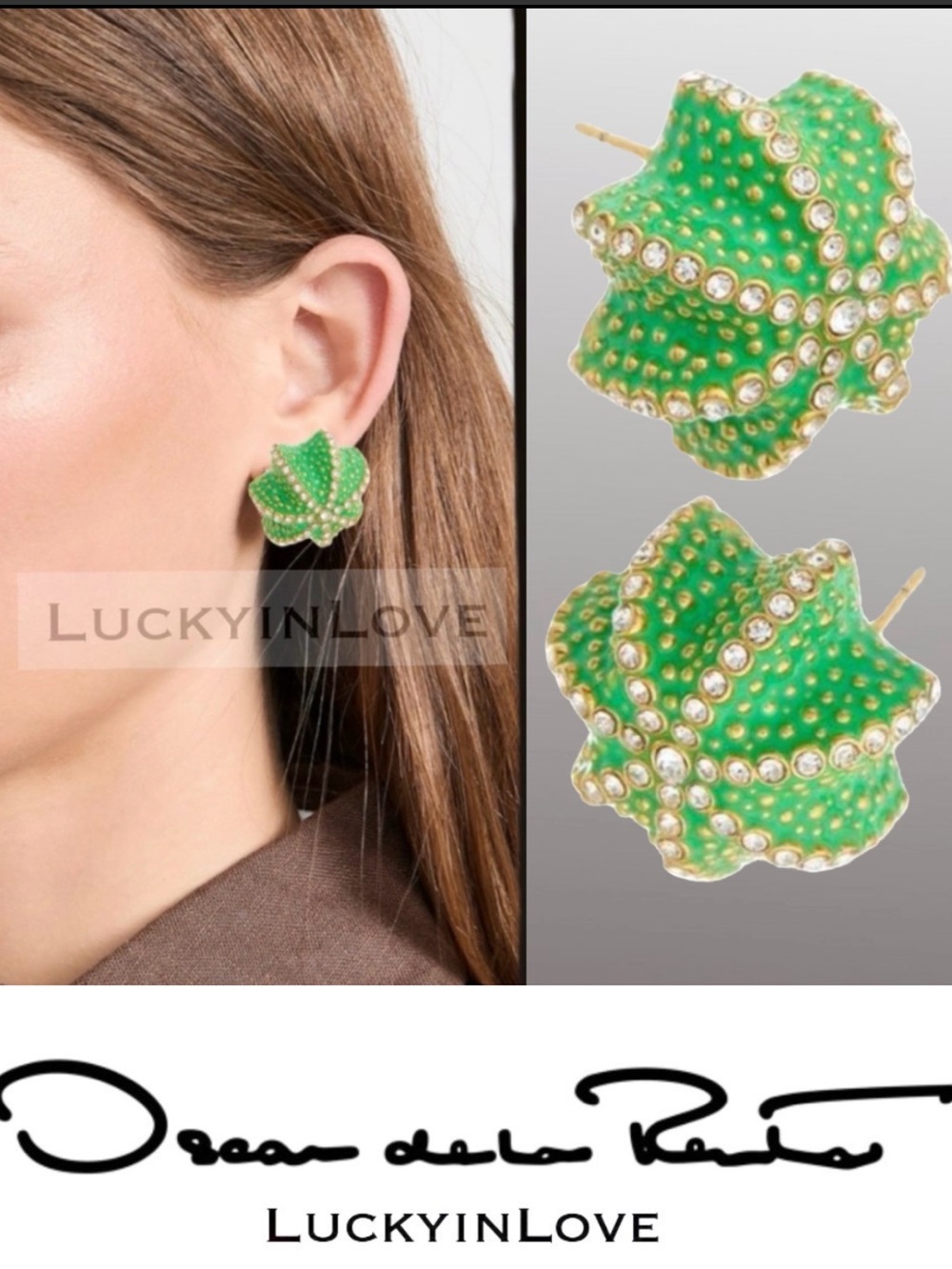 Oscar de la Renta • Cactus Ball Crystal Stud Earrings